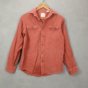 Red Head Flannel Shirt Mens Small Orange Cotton Yoke Casual Button Up Cowboy